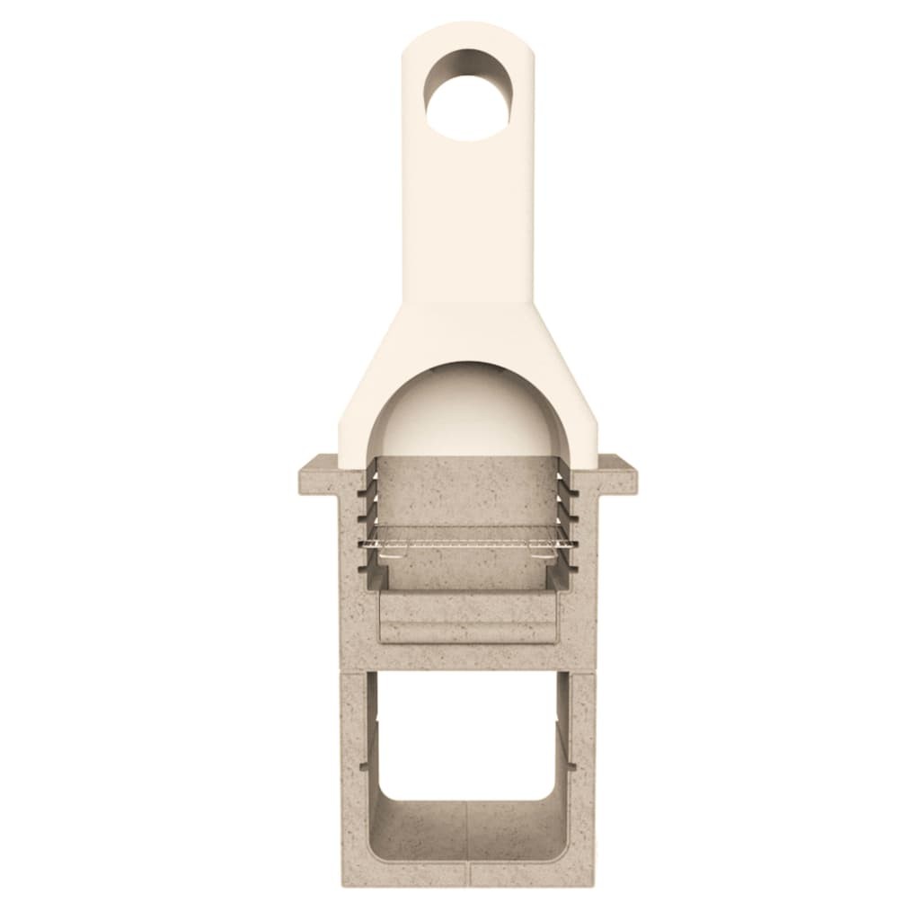 Concrete Charcoal BBQ Stand with Chimney